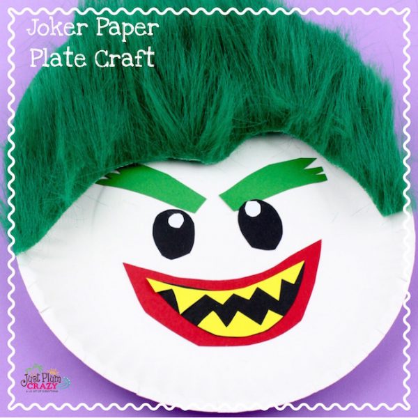 The Joker Paper Plate Craft Tutorial | Just Plum Crazy