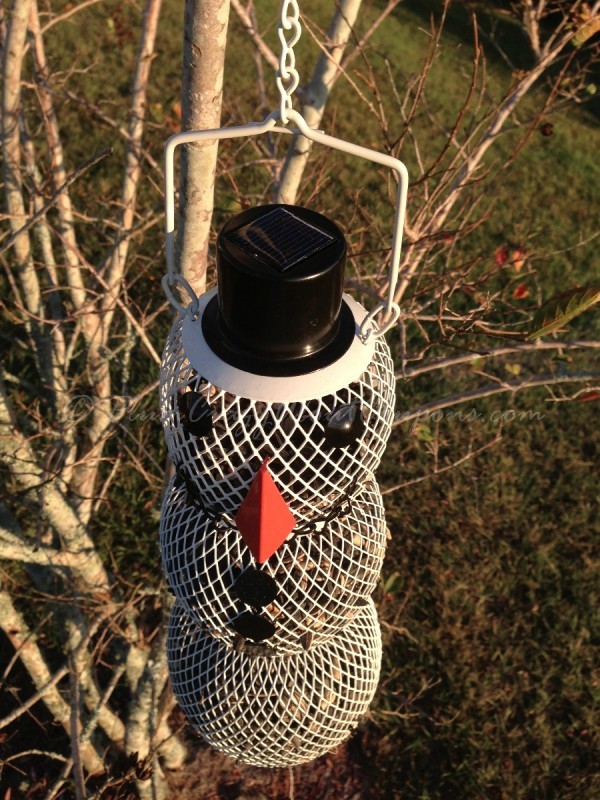 snow man bird feeder
