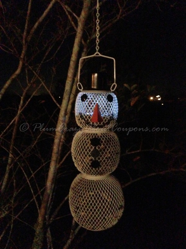 snow man bird feeder