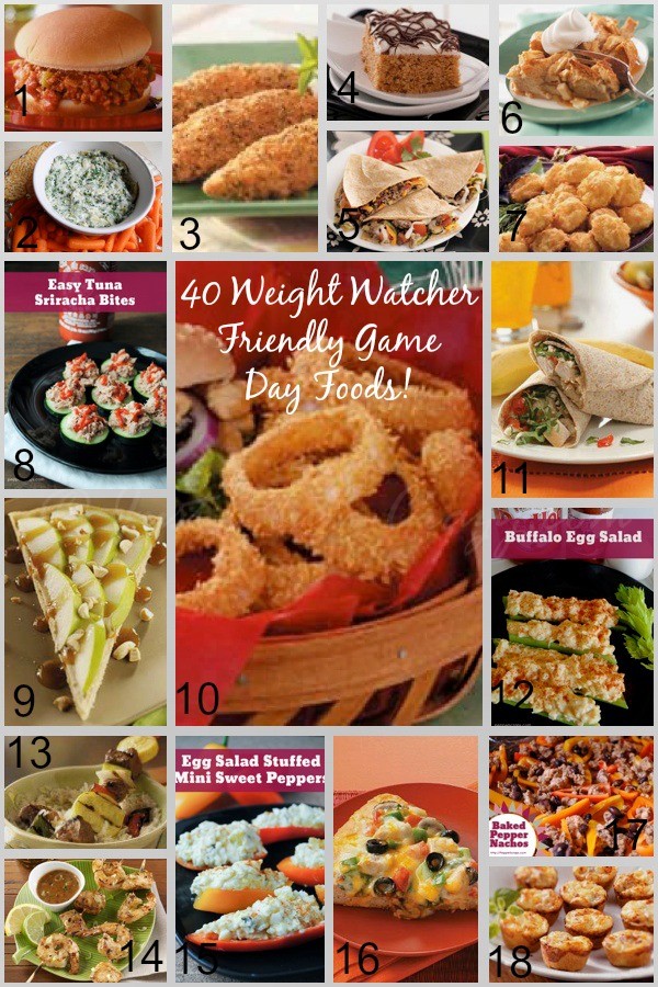 40 Weight Watcher Friendly Game Day Food! Make and take one or two dishes with you, will help a great deal. Going to a game? Foods you can take with you.