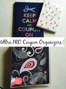 I received from Ultra PRO 1 small, 1 large & 1 3-ring binder. The difference is the small & large size coupon organizers hold different size coupons.