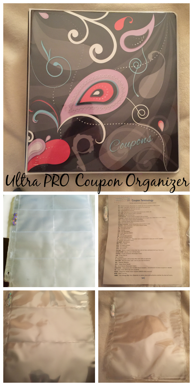 I received from Ultra PRO 1 small, 1 large & 1 3-ring binder. The difference is the small & large size coupon organizers hold different size coupons.