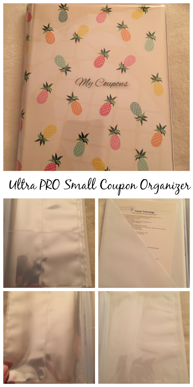 I received from Ultra PRO 1 small, 1 large & 1 3-ring binder. The difference is the small & large size coupon organizers hold different size coupons.