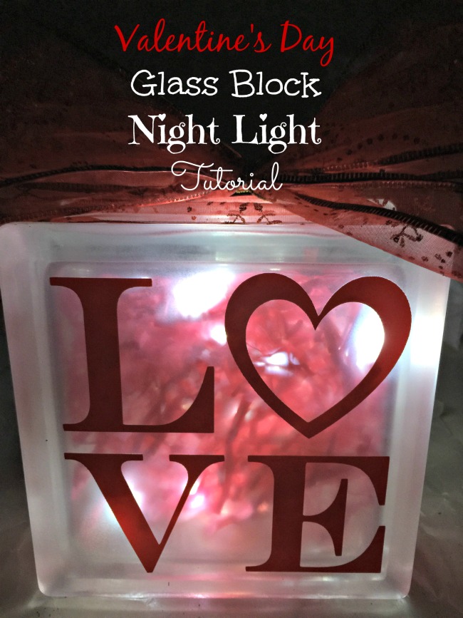 Lighted Glass Block, Battery, Glass Block Night Light, Glass Block  Personalized, Glass Block Decals, Gift for Her, Glass Block With Lights 