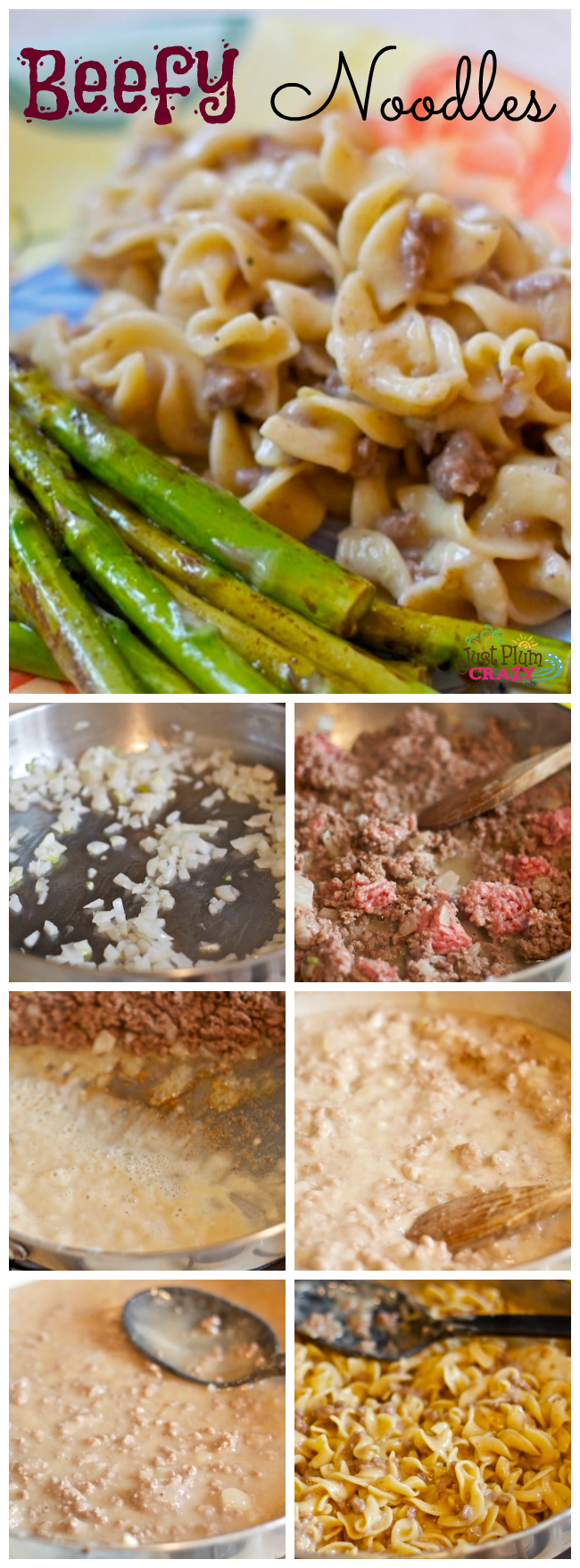 Beefy noodles has become kind of a staple in my house. It is stick-to-your-ribs, guaranteed that my kids will eat, FAST, easy cooking. Nothing fancy here.