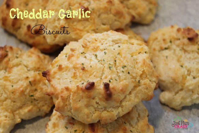 These cheddar garlic biscuits are the perfect accompaniment to almost any meal. They are fast and easy to make, and include no pre-made ingredients.