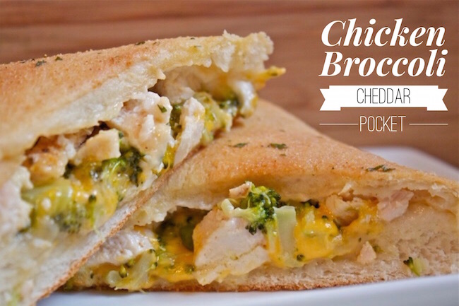 The Chicken Broccoli Cheddar Pocket is a homemade hot pocket. I love to find ways to create fresh, home-cooked copies of my favorite processed meals.