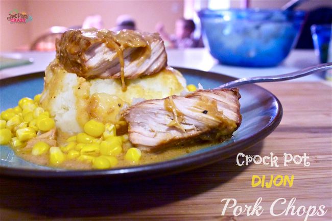 Slow cooked pork chops pair nicely with a Dijon cream sauce for a tasty twist to your pork chop routine. It only takes about 30 minutes to throw together.