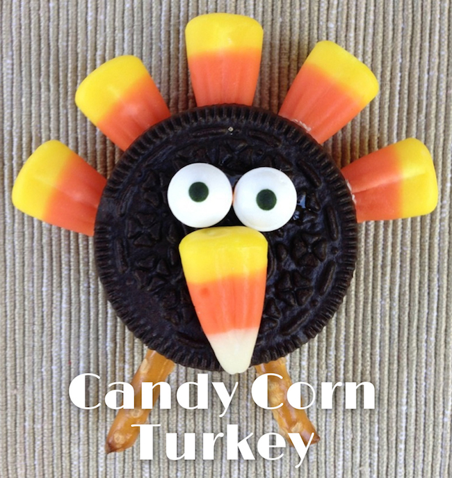Candy corn turkey cookie