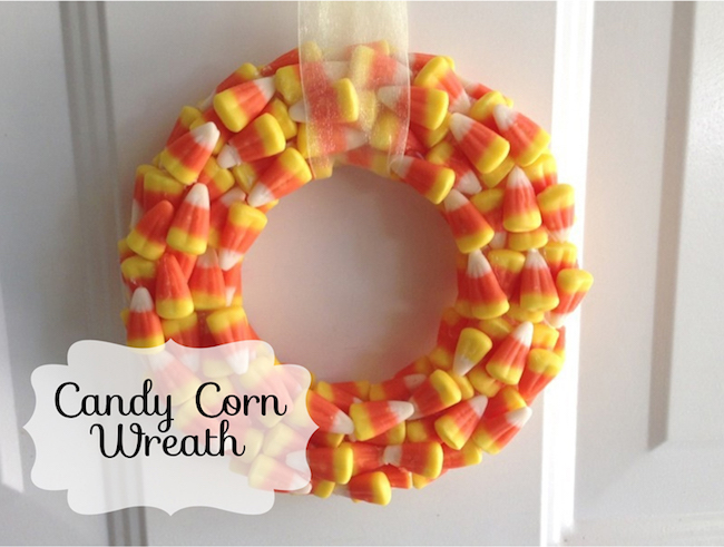 Candy corn wreath
