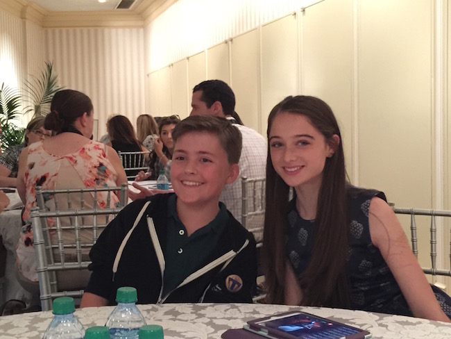 Just being in the same room as two of the stars, Raffey Cassidy (Athena) & Thomas Robinson (young Frank), of the Tomorrowland movie is surreal.