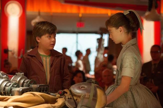 Just being in the same room as two of the stars, Raffey Cassidy (Athena) & Thomas Robinson (young Frank), of the Tomorrowland movie is surreal.