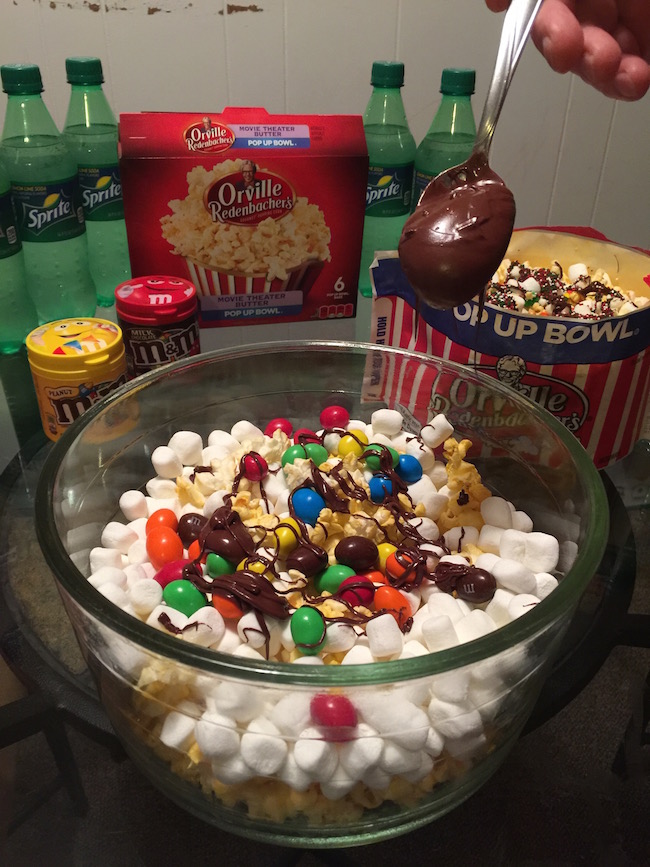 For this movie, War Room, we created some chocolate marshmallow movie munch. It was simple to put together.