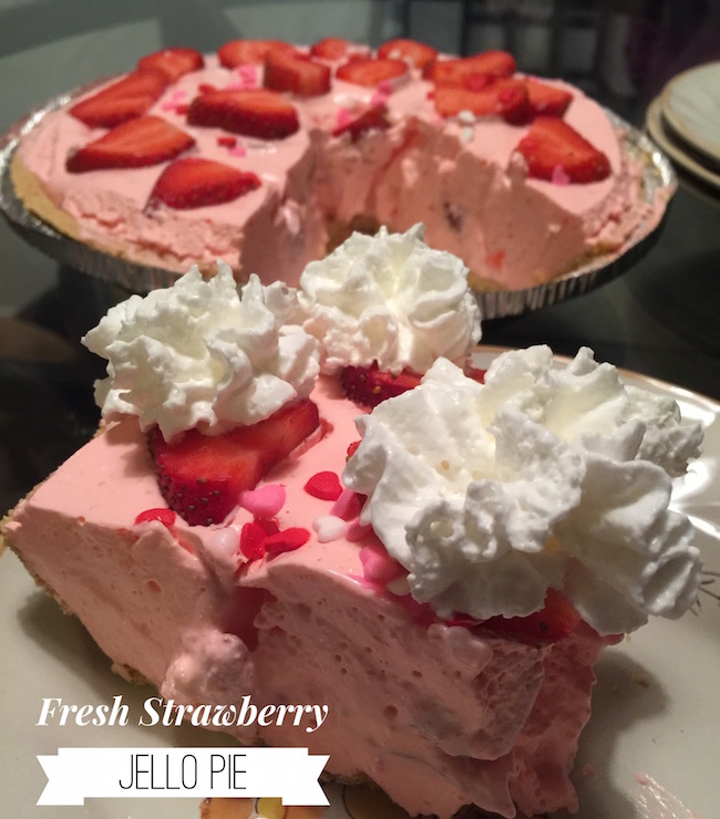 This Fresh Strawberry Jello Pie recipe is not only great for Valentine's Day but every other day also. It's refreshing & everyone will love it.