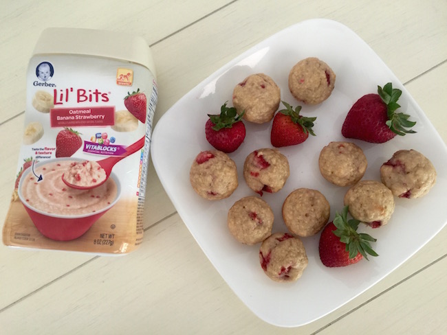 Lil' Bits Strawberry Muffins are made with a secret ingredient & are very moist. This is the perfect healthy choice recipe that everyone will love!
