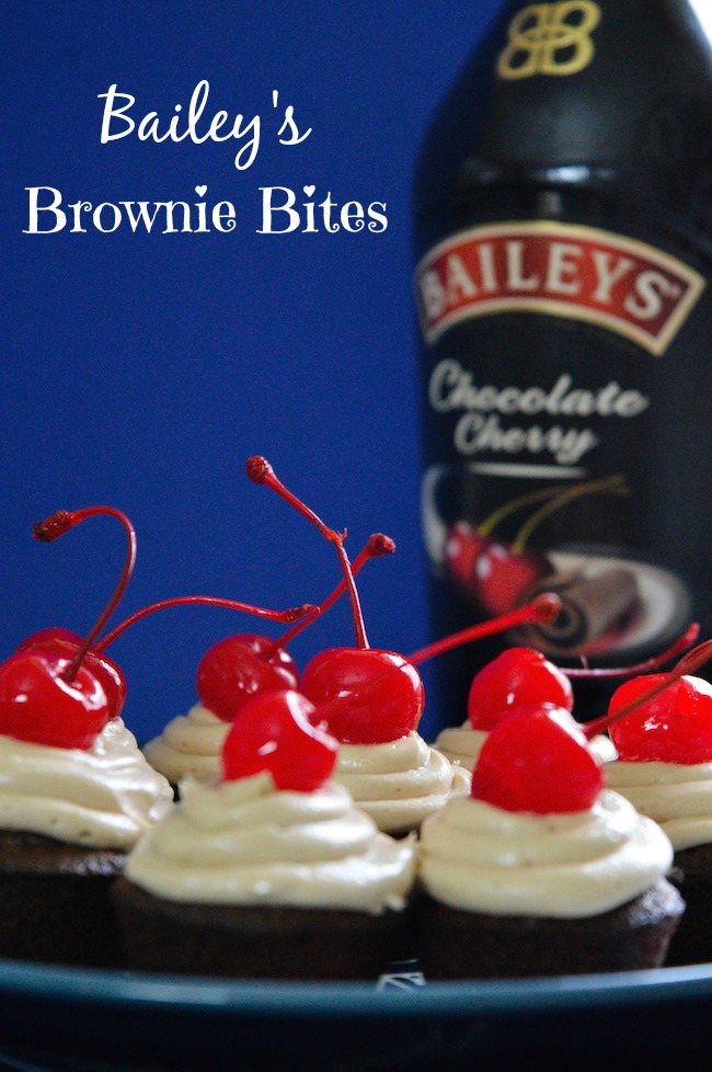 Bailey's Brownie Bites Recipe melts in your mouth and is the perfect addition to any party. Nothing is better than chocolate and cherry together!