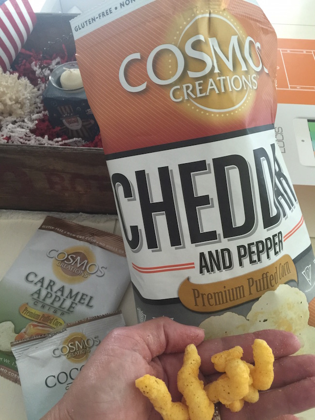 Cosmos Creations is not popcorn...it's premium puffed corn. It's non-GMO, gluten free, trans fat free & use natural ingredients.