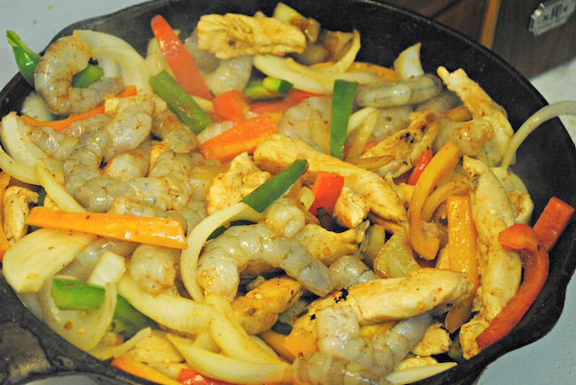  Cast Iron Skillet Shrimp and Chicken Fajitas Recipe is a recipe that will please everyone.This is the perfect dish for your Labor Day fiesta.