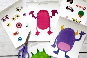 The Create a Monster Free Printable is perfect for Halloween which will be here in a couple weeks. Monsters, ghosts and goblins...oh my!