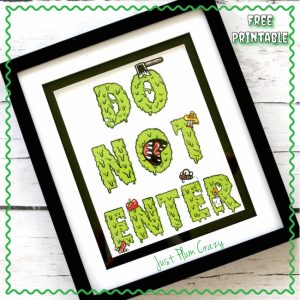 You can use the Creepy Free Printable Sign "Do Not Enter" as part of your Halloween display or the kids can even use it on their door!