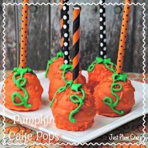 Pumpkin Cake Pops. You can make these for a Halloween party, kids party, hand out at work, let the kids take some to school, and so many other things.