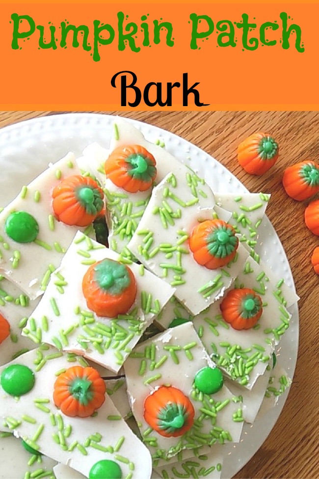 Fall is here & it's Pumpkin time! This Pumpkin Patch Bark recipe is perfect for any fall gathering or as a fun recipe for kids to make.