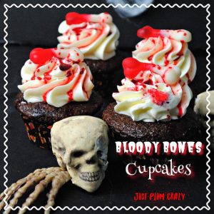 Since this coming Sunday starts the 7th season of The Walking Dead, I figured now would be the time to share the Bloody Bones Cupcakes recipe.