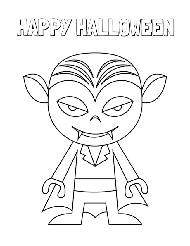 Download Halloween Coloring Pages Free Printable | Be Plum Crazy!