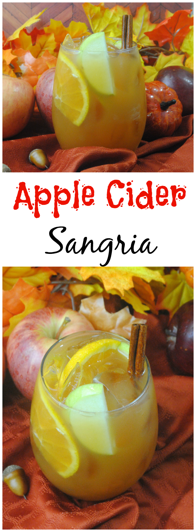 Now that we made the Mini Apple Pies recipe, you're going to need something to wash it down with. How about an Apple Cider Sangria recipe? 