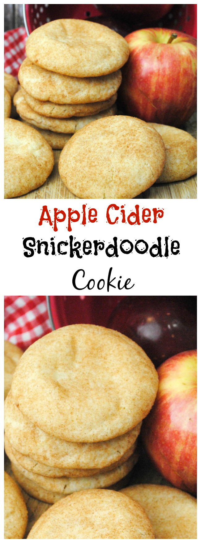 It's no secret that I love Snickerdoodle cookies. When I found this Apple Cider Snickerdoodle Cookie Recipe, I thought Oh-Em-Gee...I am in heaven! 