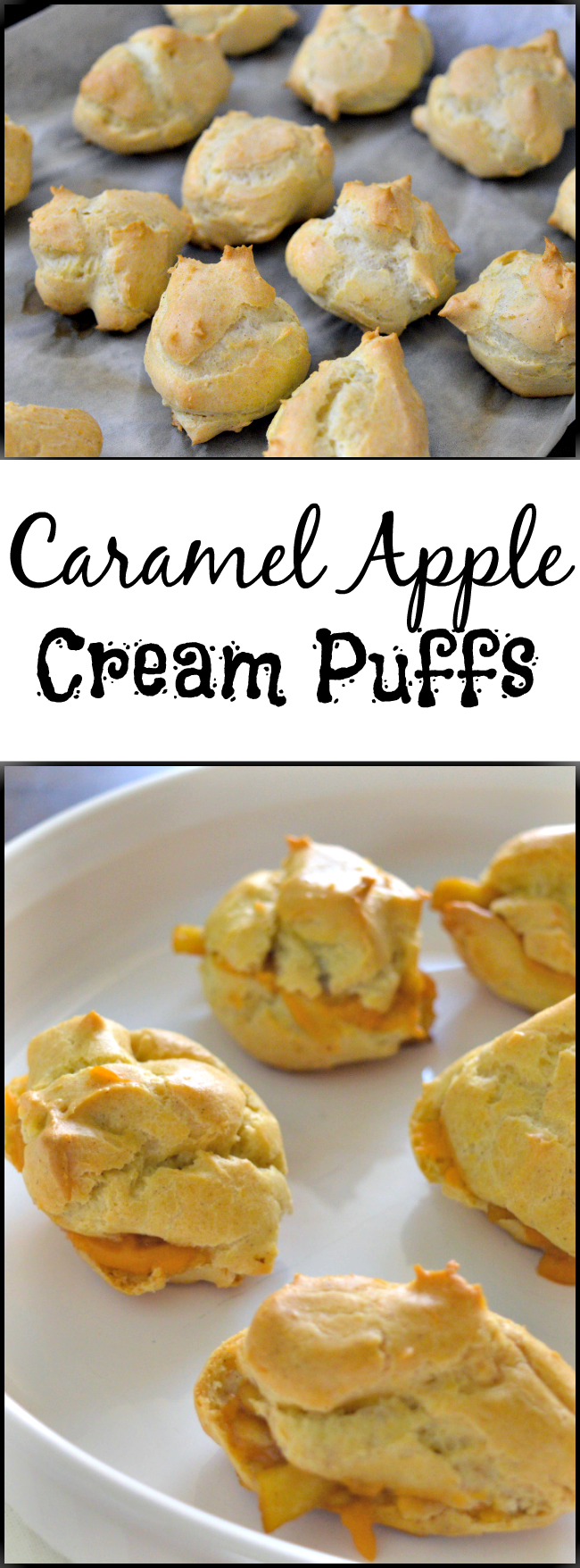 Apples are still in season and we always have at least one apple dessert at our Thanksgiving dinner like this Caramel Apple Cream Puffs recipe.
