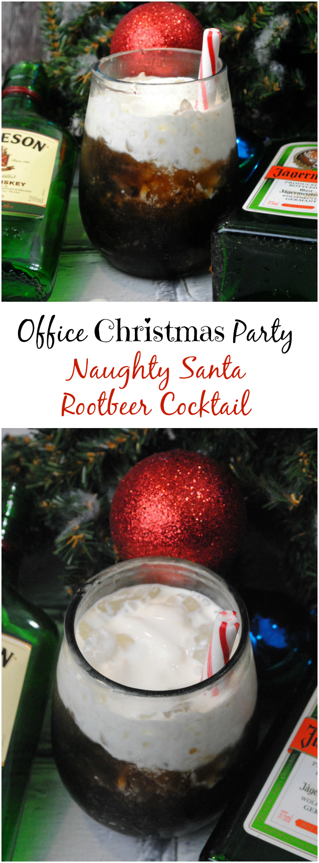 We are getting prepared for the Office Christmas Party movie with a special Office Christmas Party Naughty Santa Rootbeer Cocktail Recipe.