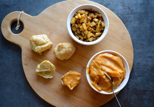 Apples are still in season and we always have at least one apple dessert at our Thanksgiving dinner like this Caramel Apple Cream Puffs recipe.