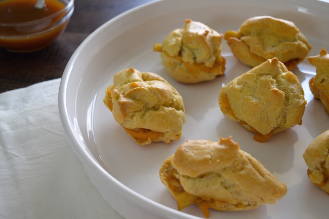 Apples are still in season and we always have at least one apple dessert at our Thanksgiving dinner like this Caramel Apple Cream Puffs recipe.