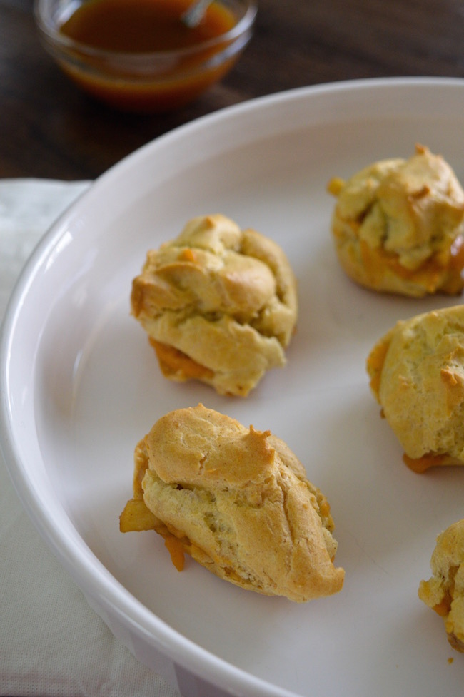 Apples are still in season and we always have at least one apple dessert at our Thanksgiving dinner like this Caramel Apple Cream Puffs recipe.