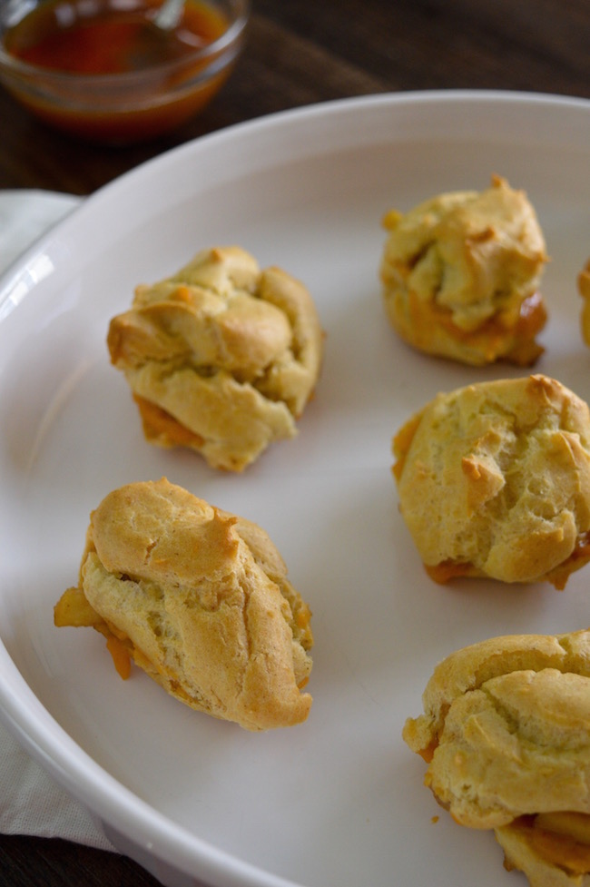 Apples are still in season and we always have at least one apple dessert at our Thanksgiving dinner like this Caramel Apple Cream Puffs recipe.