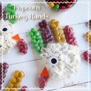Cute Popcorn Turkey Hands Recipe | Just Plum Crazy