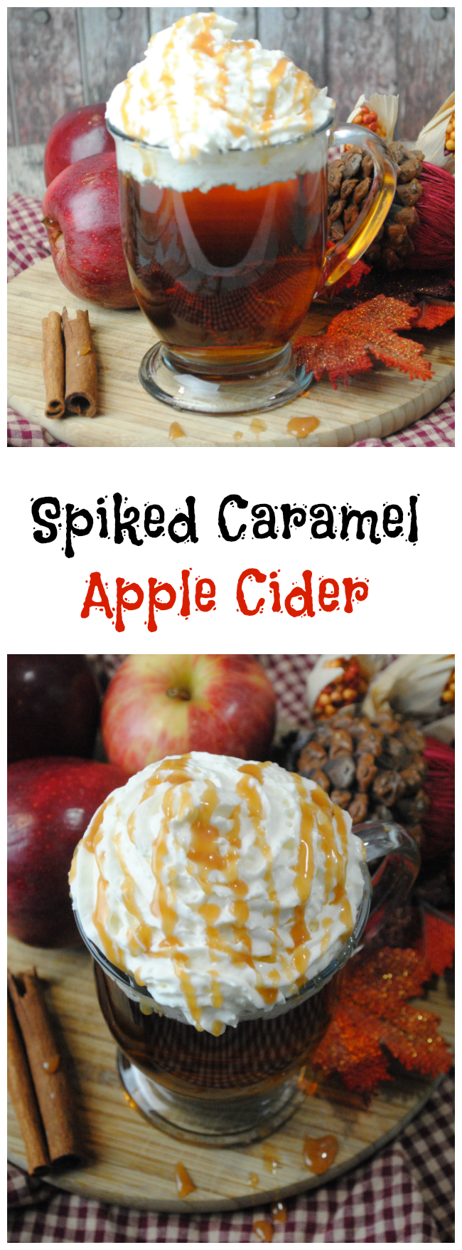 We have already shared some Apple Cider Donuts, Crock Pot Apple Pork Chops and today we have a Spiked Caramel Apple Cider Recipe. 