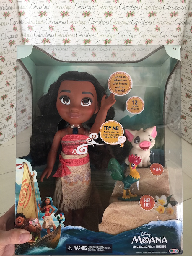 Disney Moana is a stunning replica of her movie character, right down to the last detail. She measures 14" and sings her signature song "How Far I'll Go".