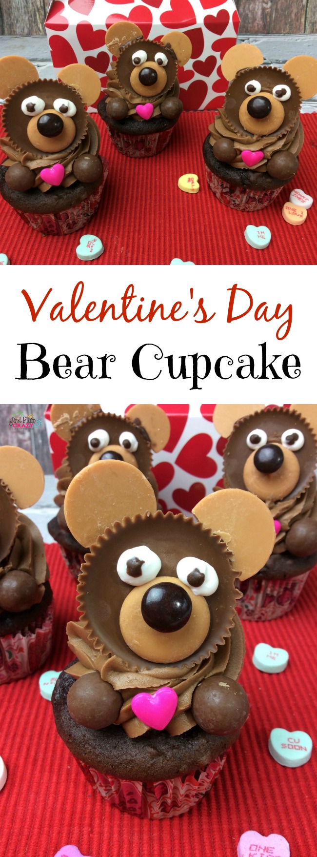 Valentine's Day Bear Cupcakes