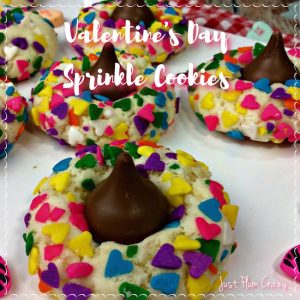 This Valentine's Day Kiss Sprinkle Cookies recipe is perfect for taking to the office, to school for Valentine's Day party or just to have around the house.