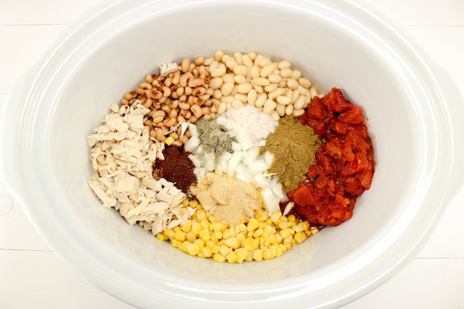 The Crockpot Chicken Chili recipe great to pop in the slow cooker in the morning before you leave for work or even the night before and start it up.