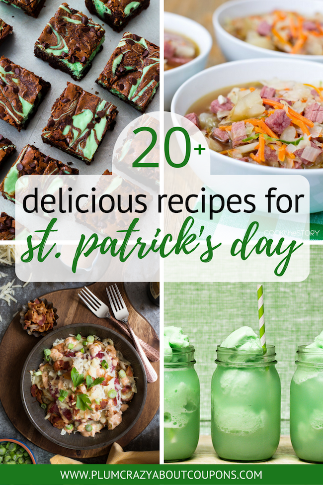 With St. Patrick's Day just a couple days away, we have put together a list of 20+ Delicious St. Patrick's Day Recipes for you to choose from.