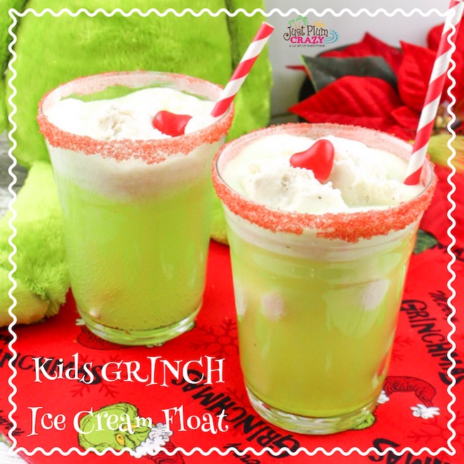Finish Grinch punch being enjoyed by Grinch himself.