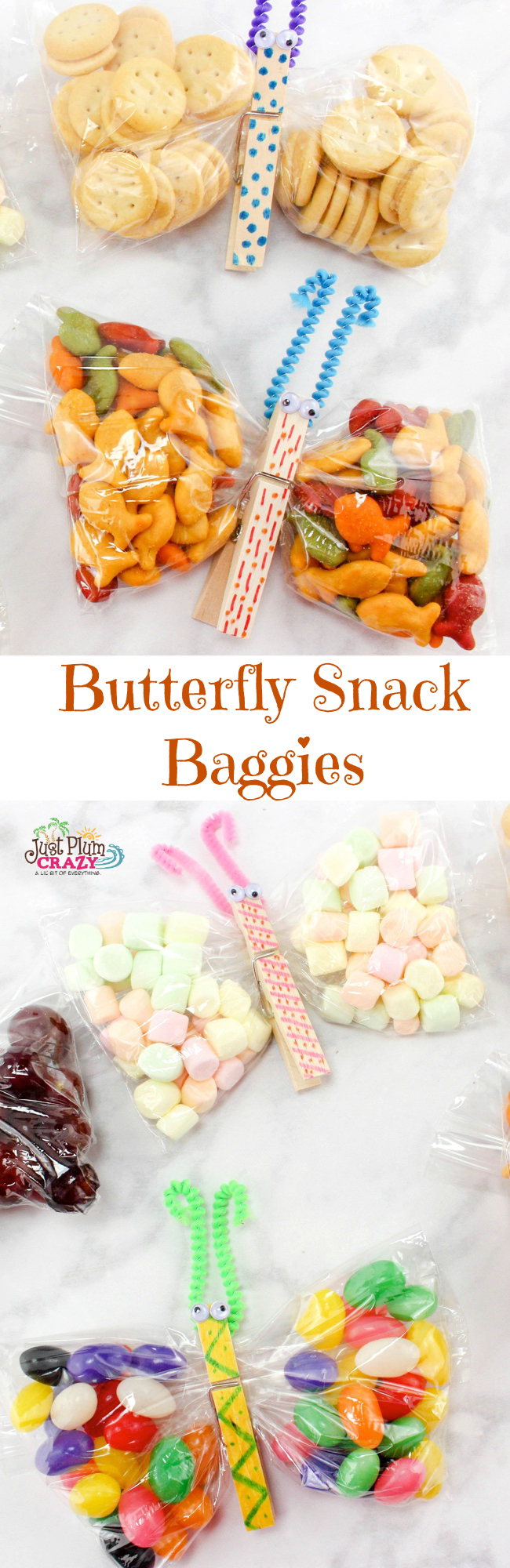 Butterfly Snack Bags - Super Easy Snack Bag for Kids