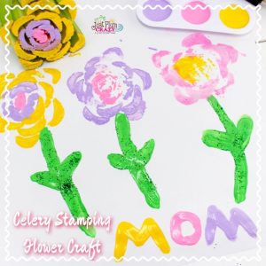 The Mother's Day Celery Stamping Flowers Craft is a craft that is both easy & fun. This also makes a great project for the kids if you are a teacher.