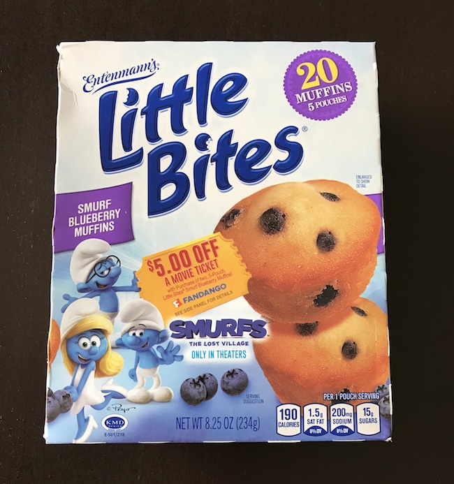 Have you seen the Smurf Approved Entenmann’s® Little Bites® Muffins? The Smurf Blueberry Muffins are the perfect Smurf-approved baked snacks.