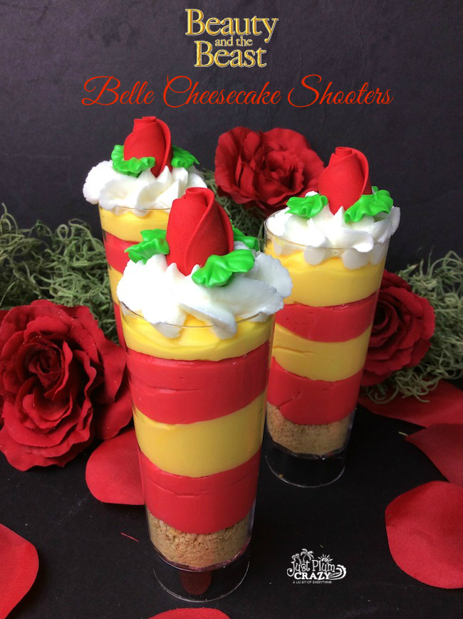 This Beauty & The Beast Belle Cheesecake Shooters Recipe is perfect for the viewing party when it comes out on Digital HD, DVD, Blu-ray and DMA on June 6th.