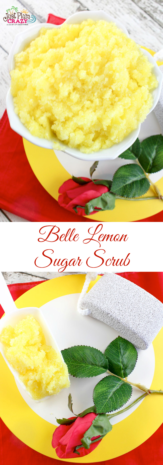 Since we are on a Beauty and The Beast recipe kick, A Beauty and The Beast Lemon Sugar Scrub will make you feel like Belle. 