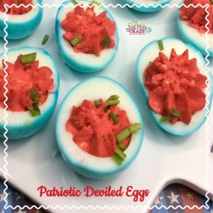 Who doesn't love deviled eggs? This year we are making them for our Memorial Day party with a twist, red, white, & blue Patriotic Deviled Eggs recipe.
